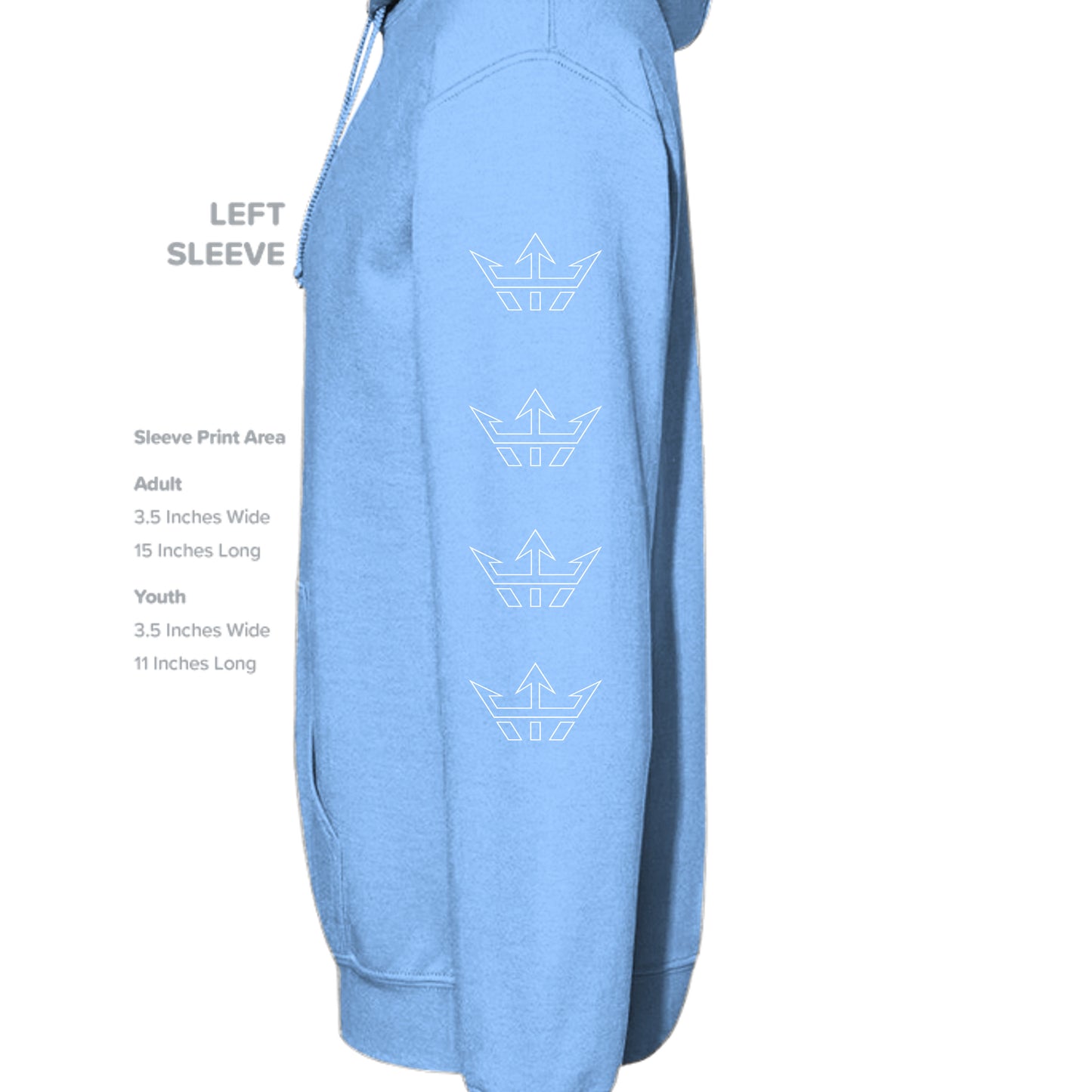 CAROLINA BLUE - G185 - SLEEVE_LEFT